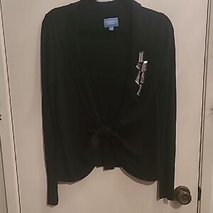 84 Simply Vera Vera Wang Elegant Black Cardigan